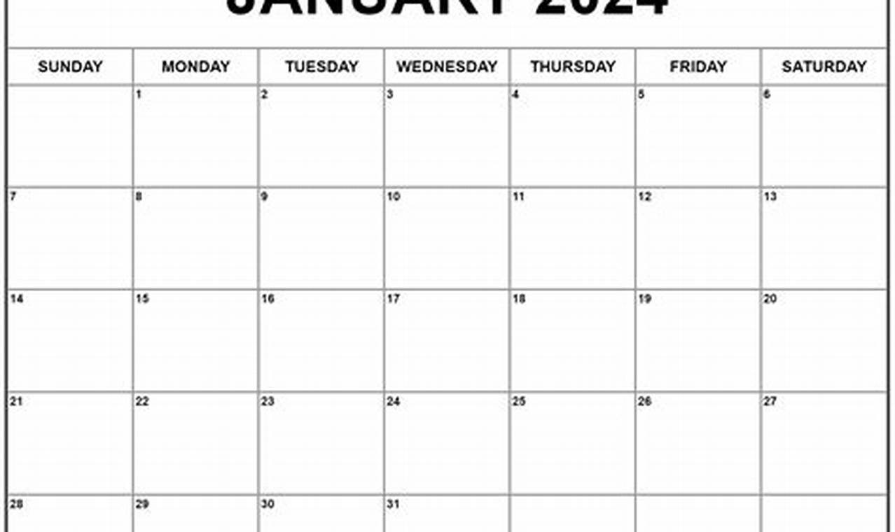 2024 Printable Calendar January 2023 2