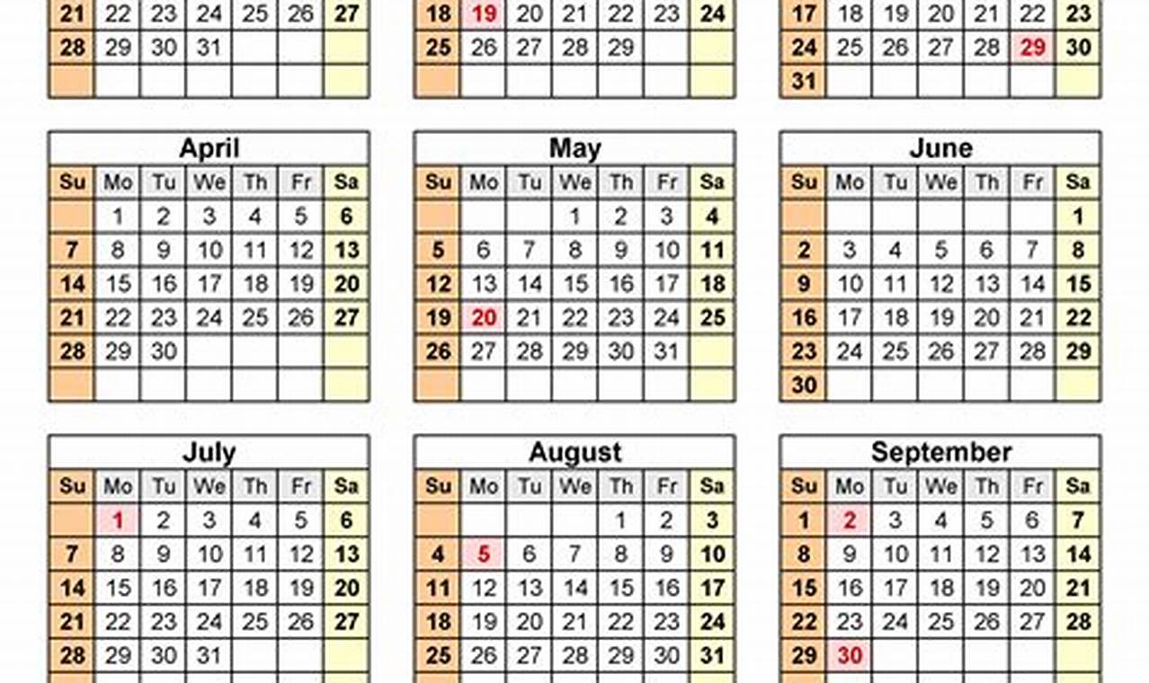 2024 Printable Calendar One Page Canada Free