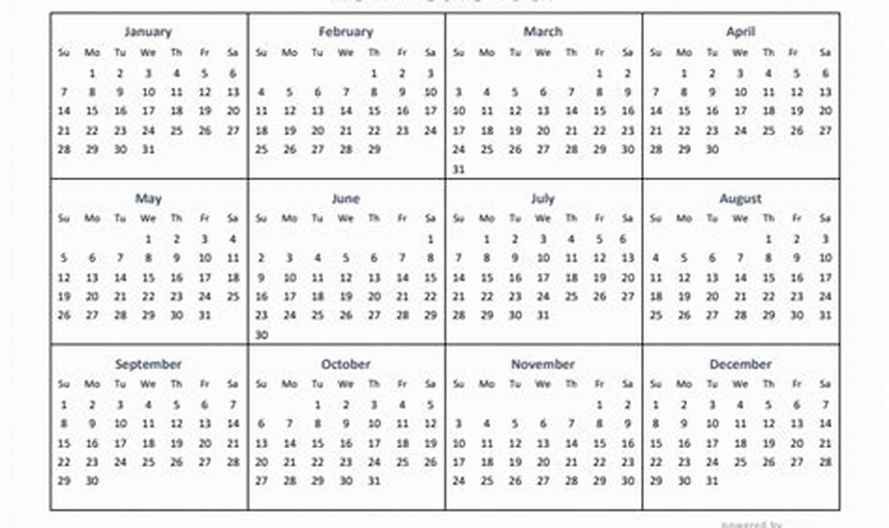 2024 Printable Calendar One Page Word Template 2020