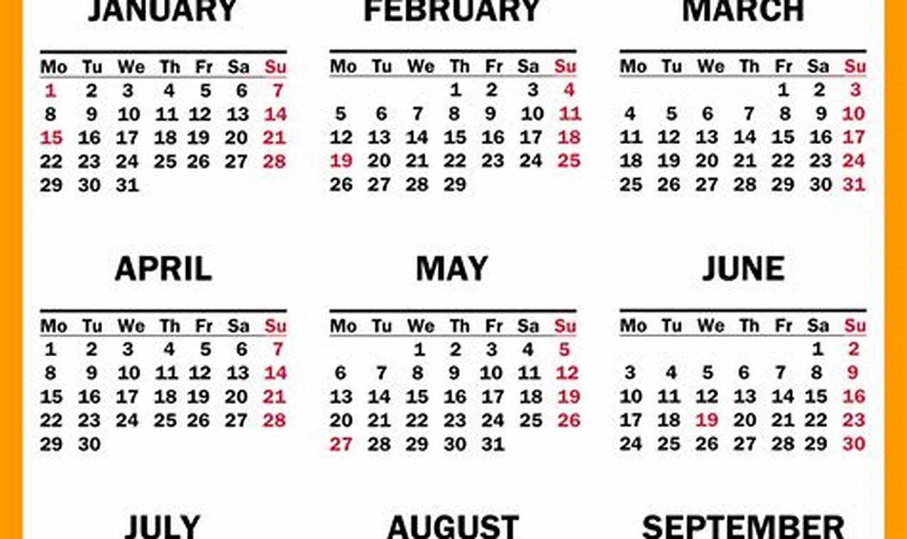 2024 Printable Calendar With Holidays Usa Pdf