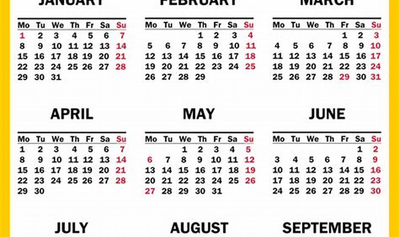 2024 Printable Calendars With Holidays Pdf Free Full