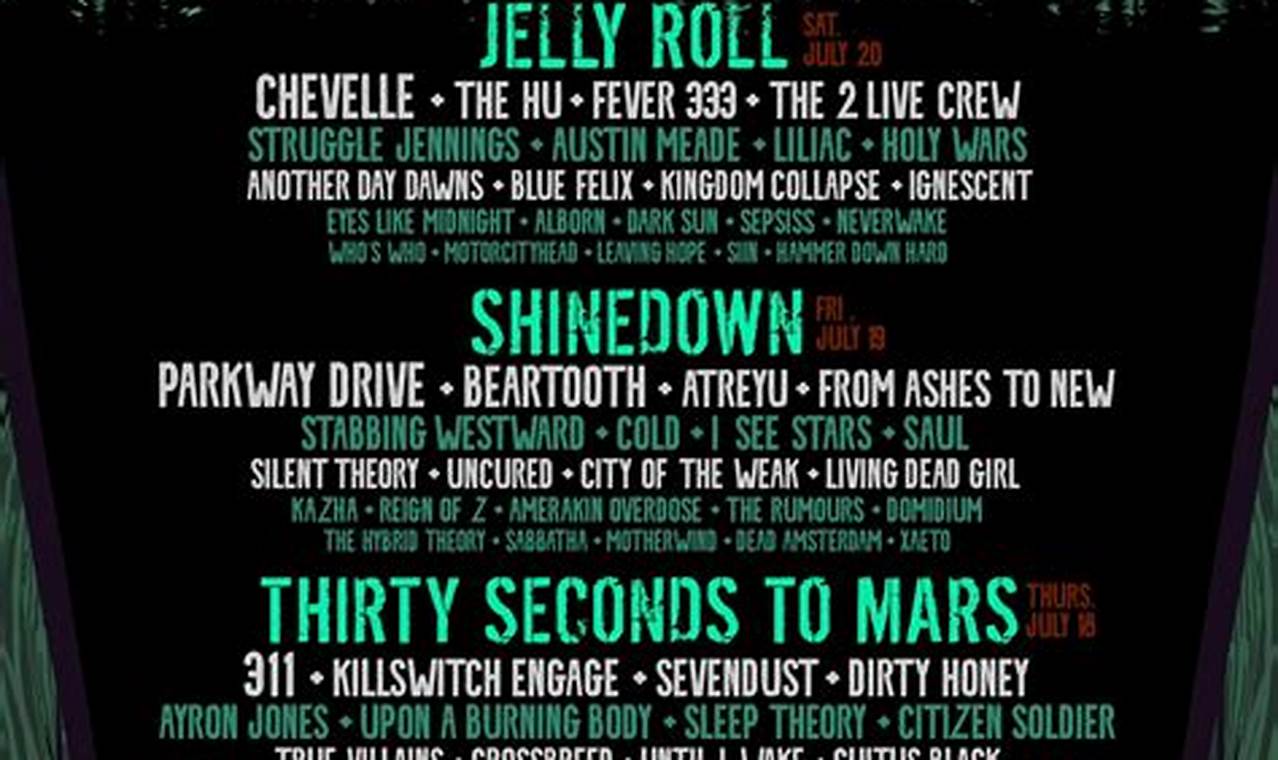 2024 Rock Fest Lineup