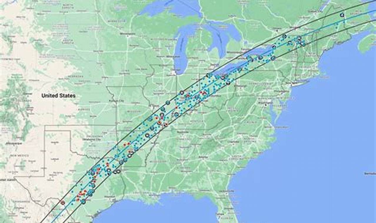 2024 Solar Eclipse Interactive Map