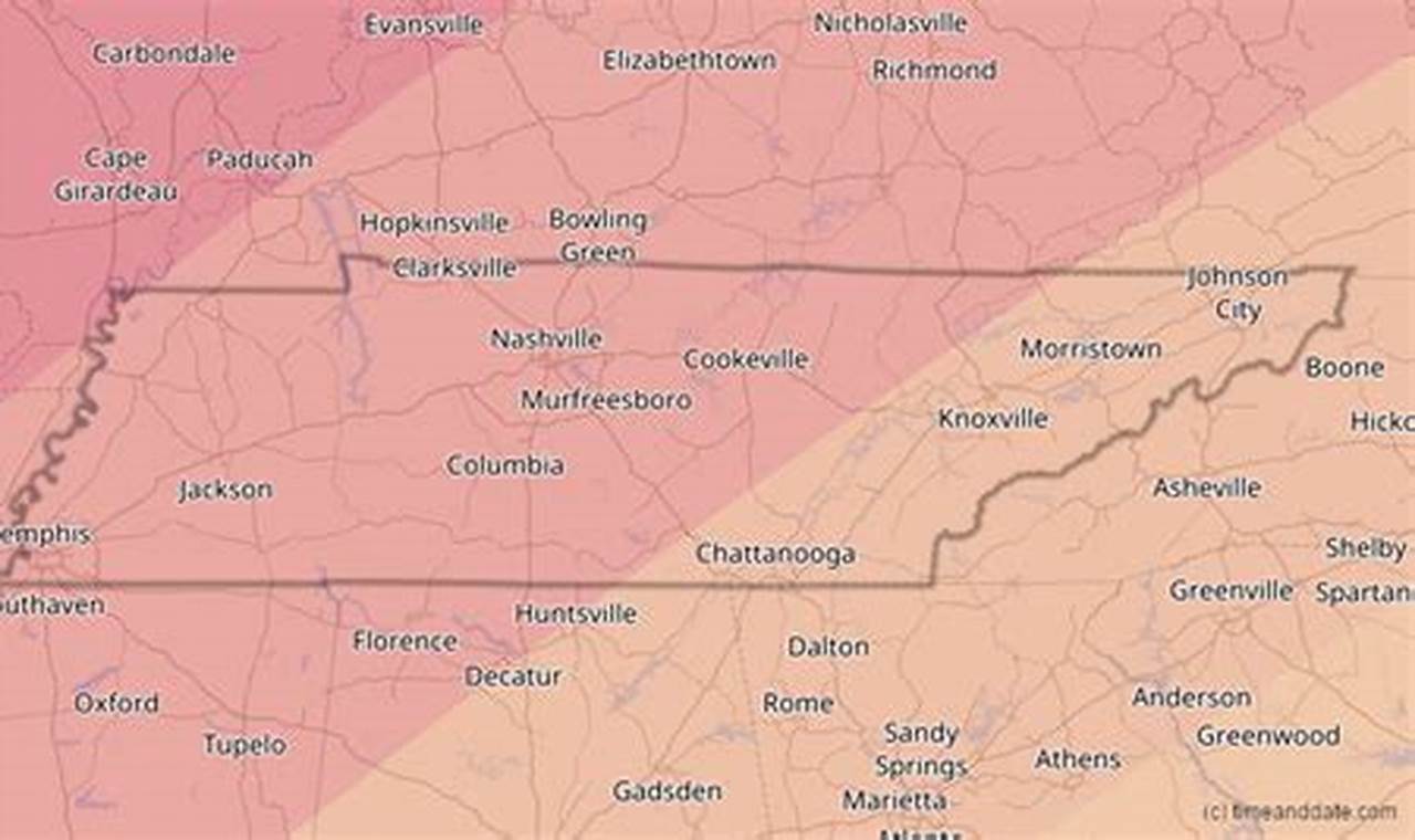 2024 Solar Eclipse Map Tennessee