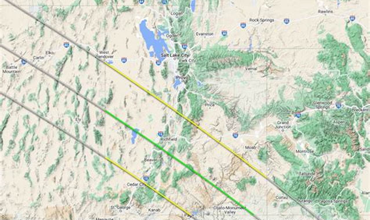 2024 Solar Eclipse Map Utah