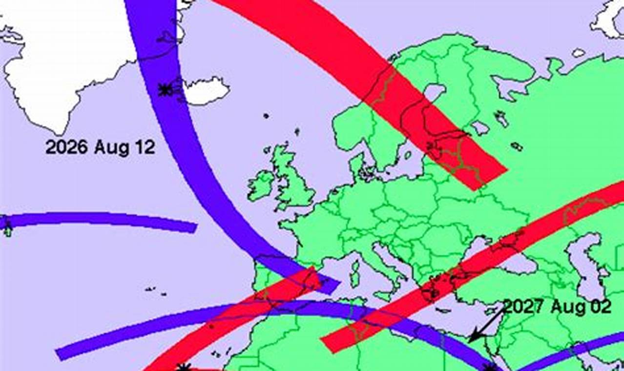 2024 Solar Eclipse Path Europe