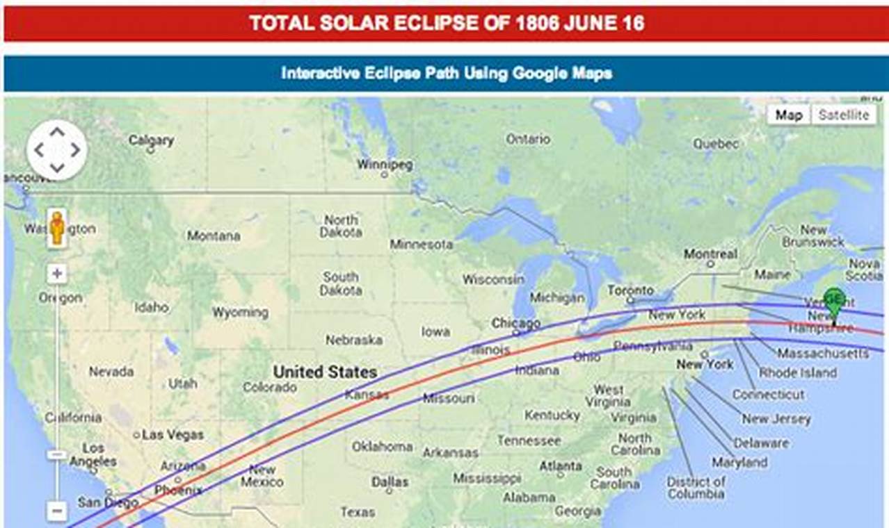 2024 Solar Eclipse Path Interactive Map United States