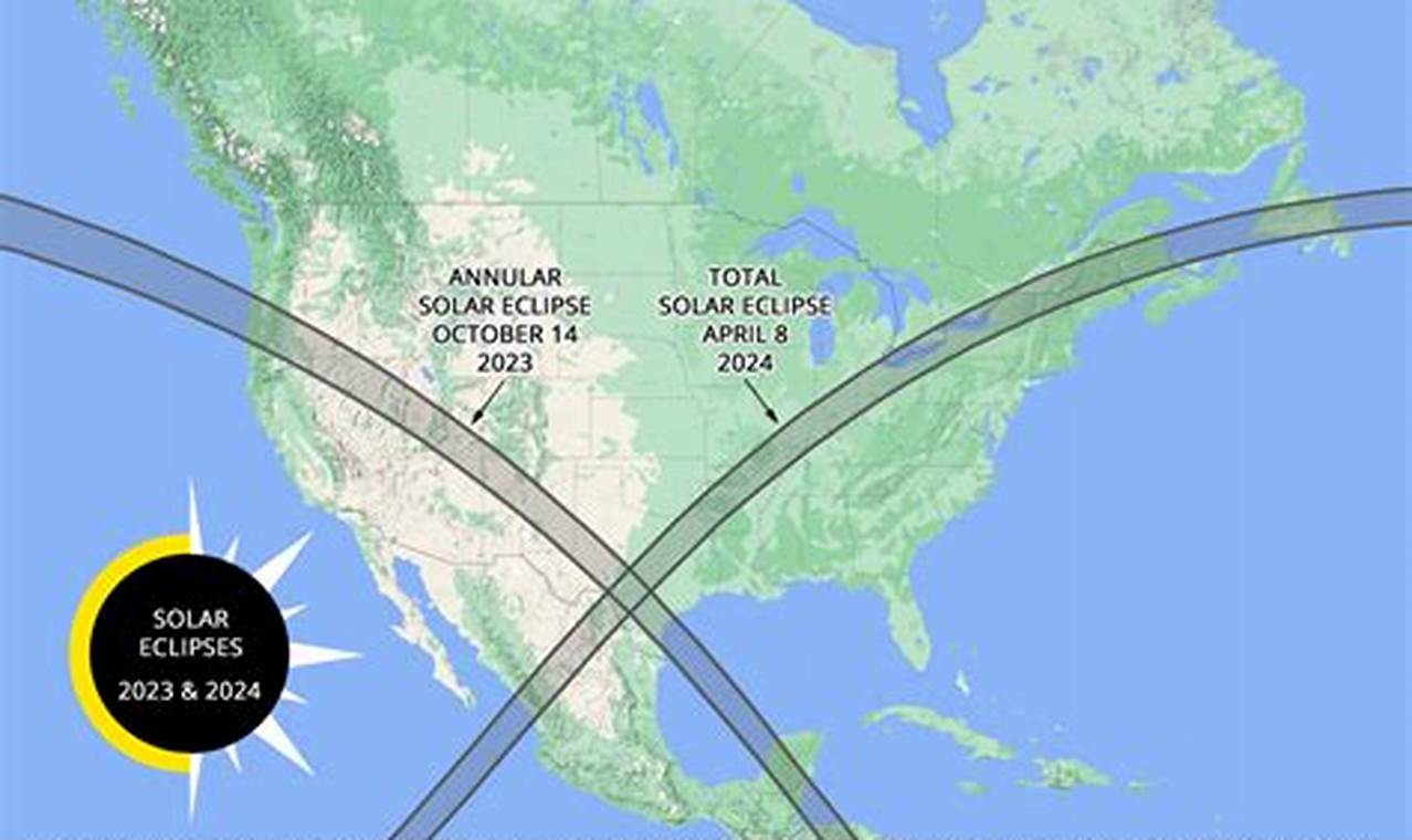 2024 Solar Eclipse Path Map