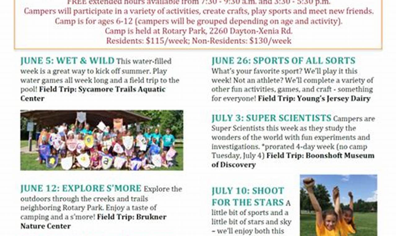 2024 Summer Camps For Kids Beavercreek Ohio
