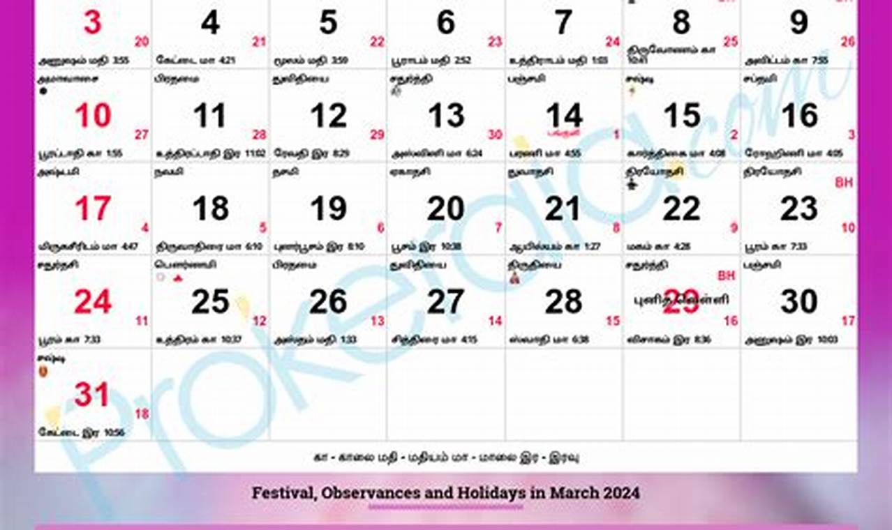 2024 Tamil Calendar Free Download Word