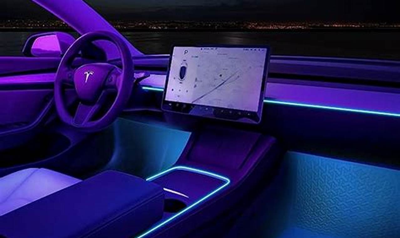 2024 Tesla Model Y Ambient Lighting