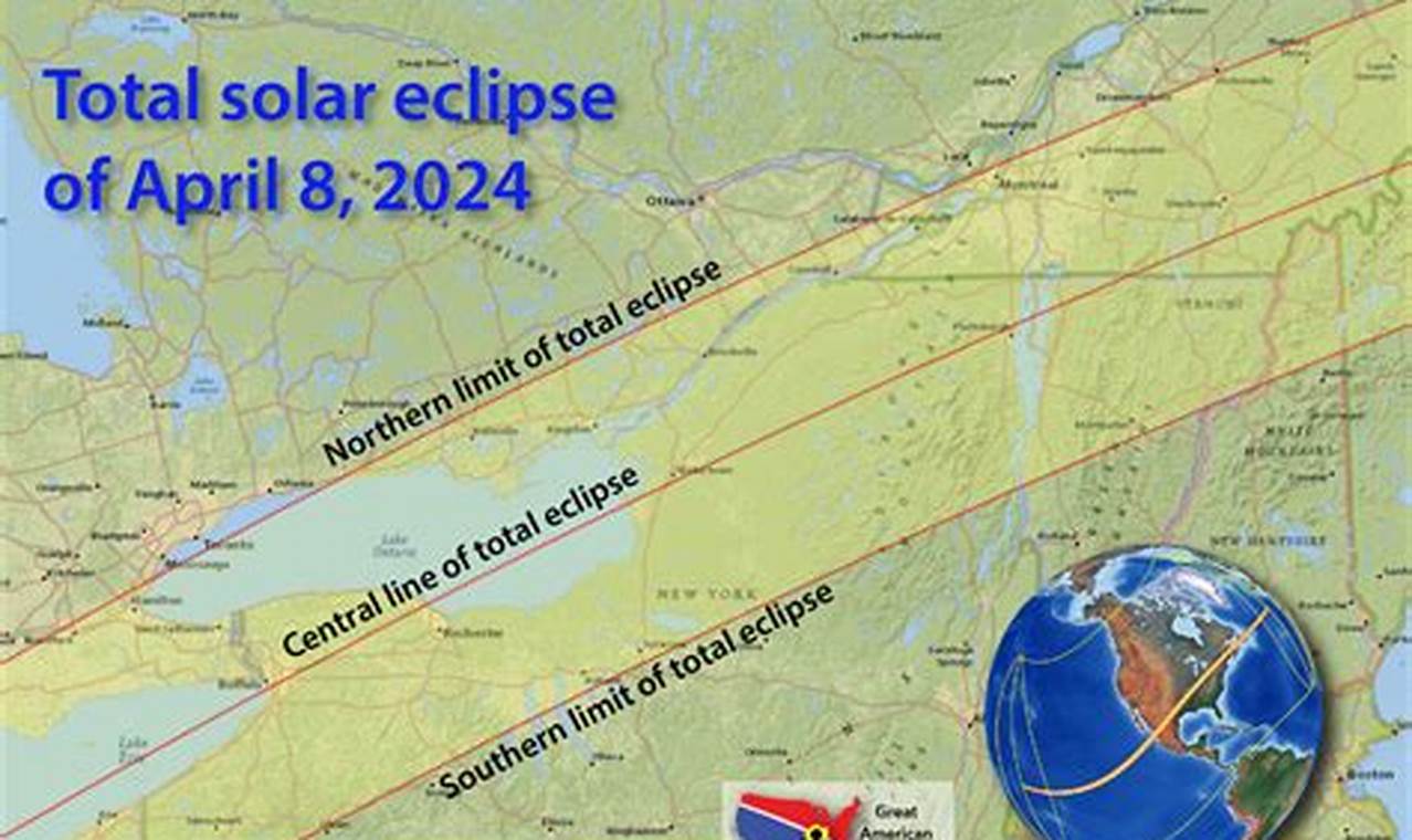 2024 Total Solar Eclipse Path Canada