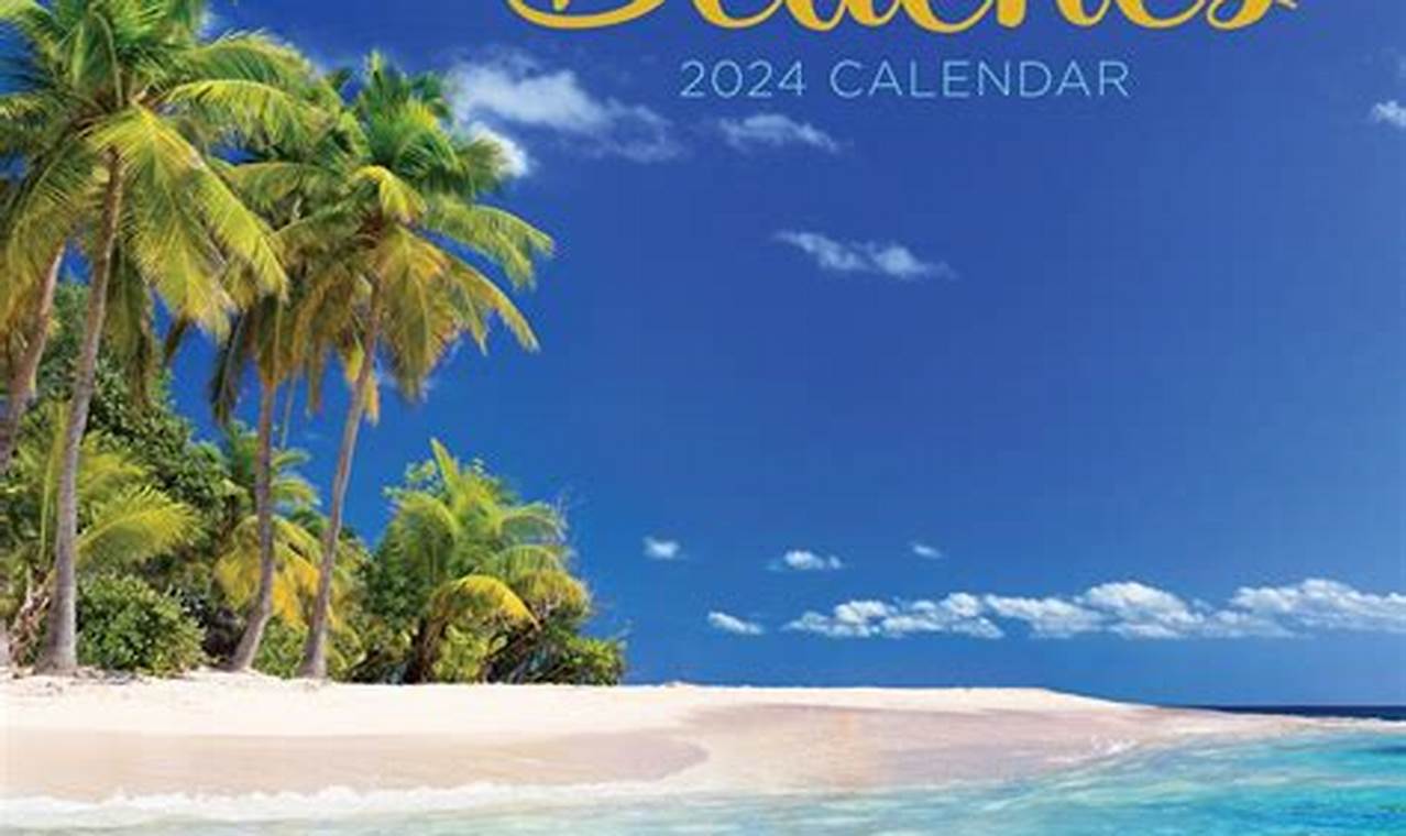 2024 Tropical Beach Calendar