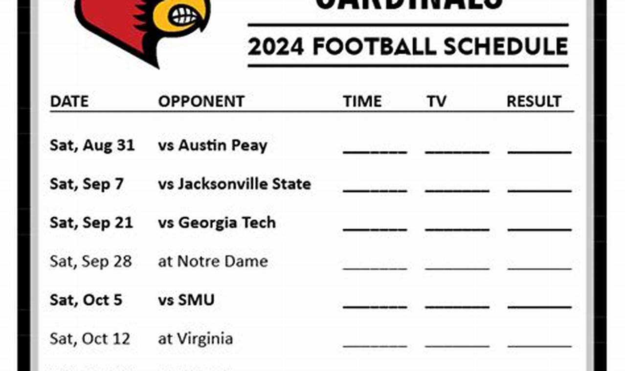 2024 University Of Louisville Football Schedule