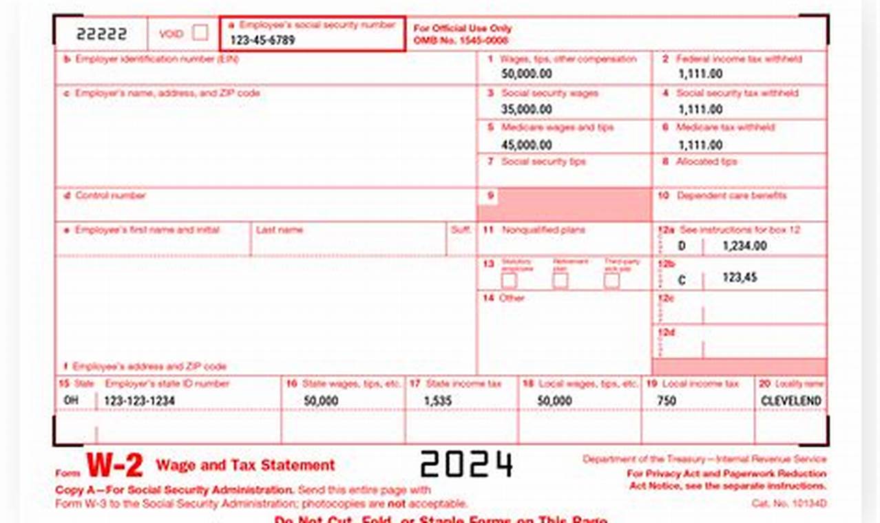 2024 W 2 Form