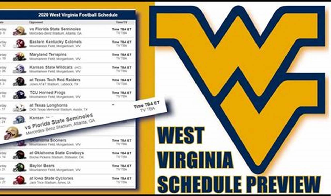 2024 West Virginia Football Schedules