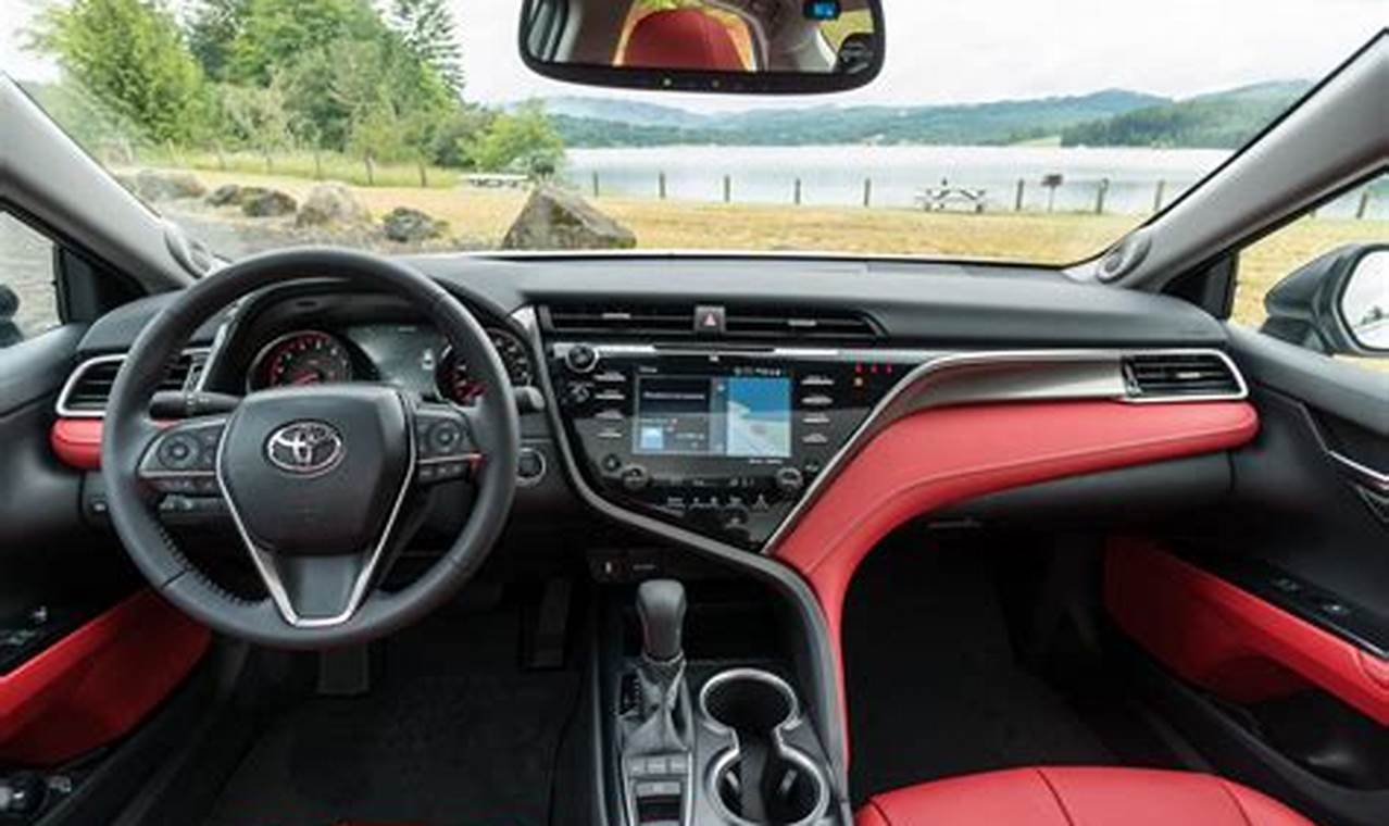 2024 White Toyota Camry Red Interior
