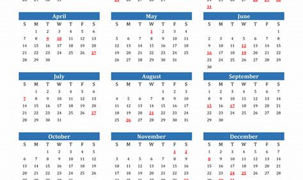 2024 Word Calendar Template With Holidays Philippines