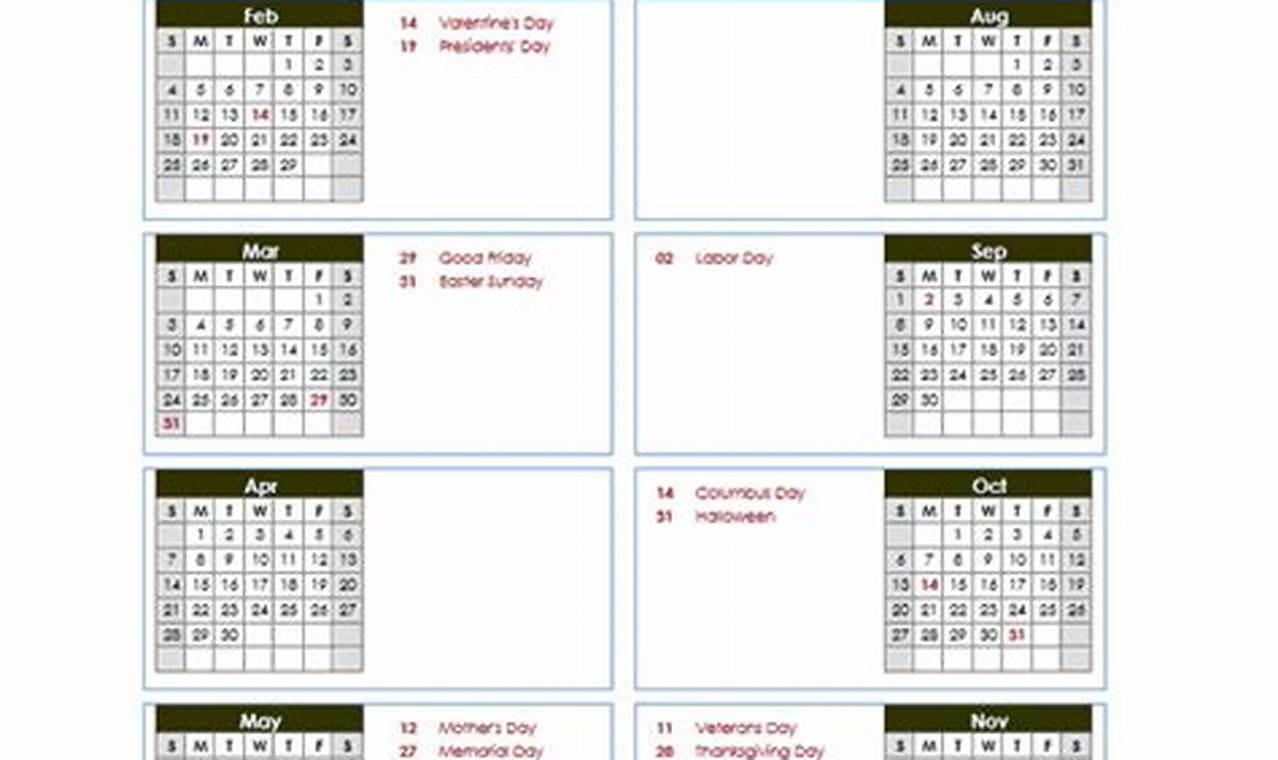 2024 Yearly Calendar Fillable One