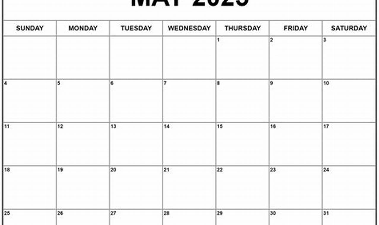 2025 May Calendar Events Free Shipping