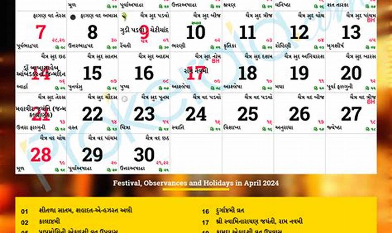 22024 Holiday Calendar List Gujarat