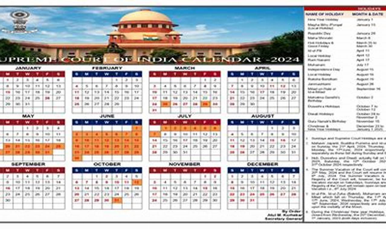 22024 Holidays Calendar List Of India