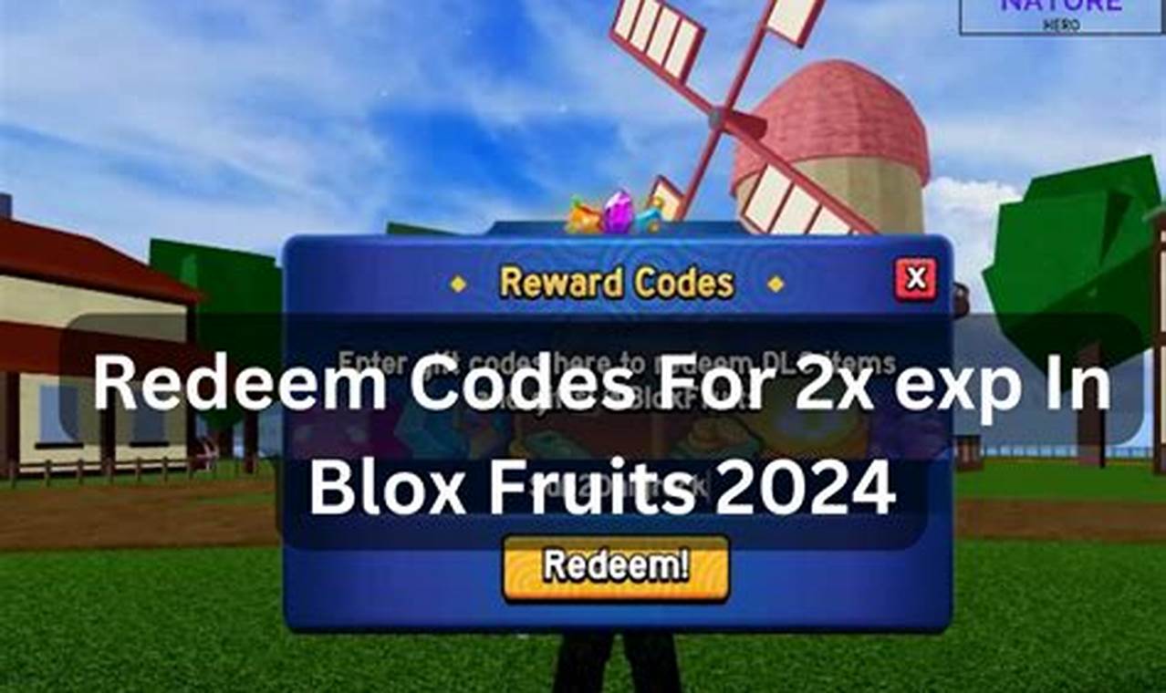2x Blox Fruit Codes 2024