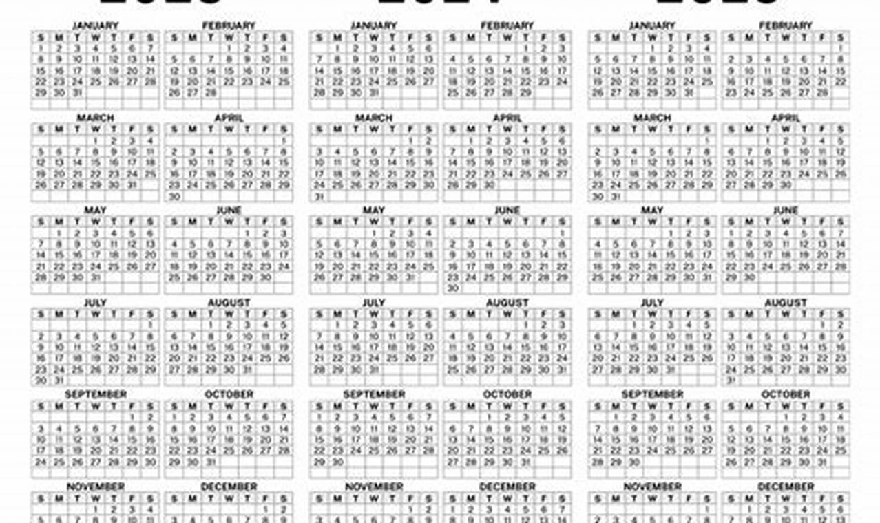 3 Year Calendar 2024 2025 2024 Calendar