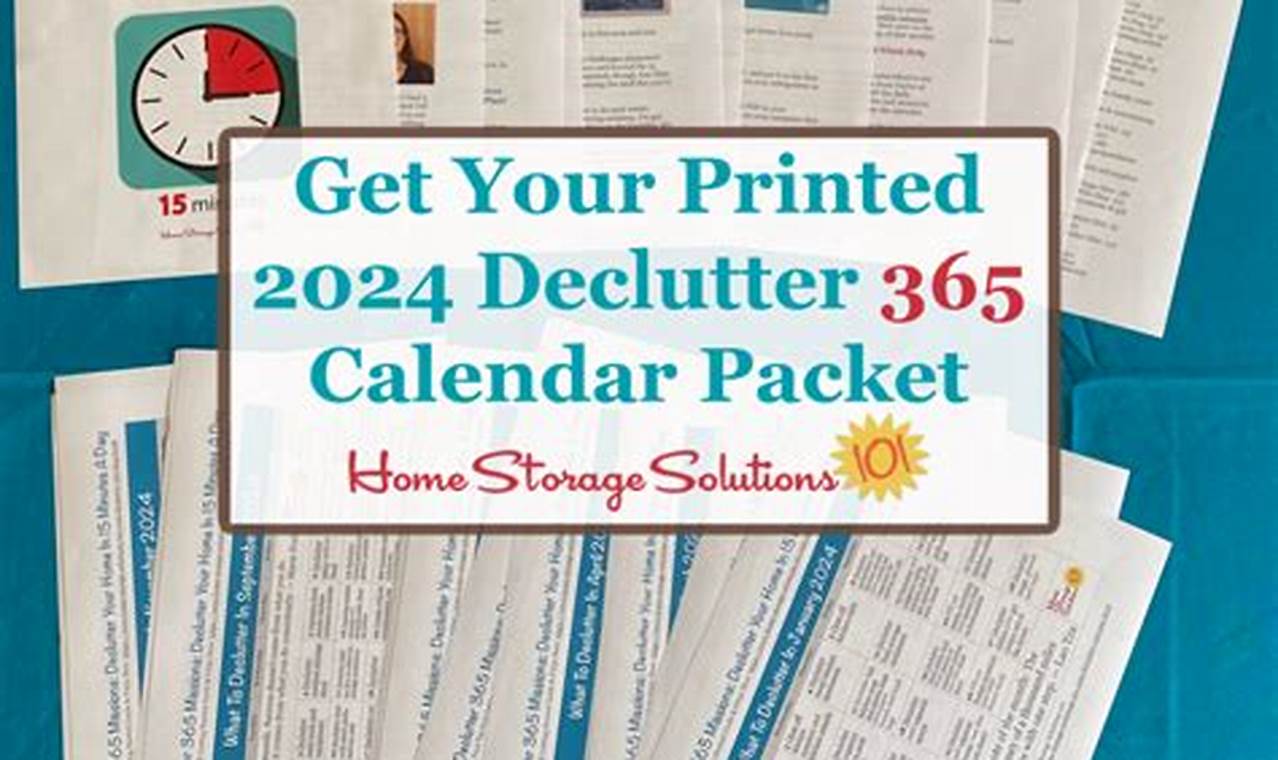 365 Declutter Calendar 2024