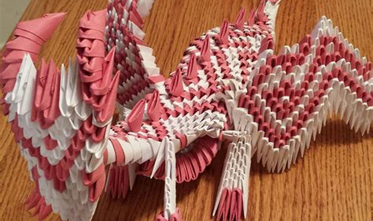 3d origami dragon with stand instructions