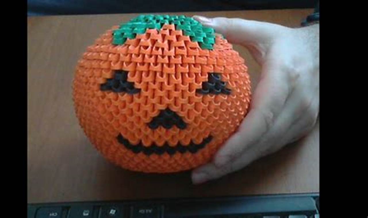 3d origami pumpkin instructions