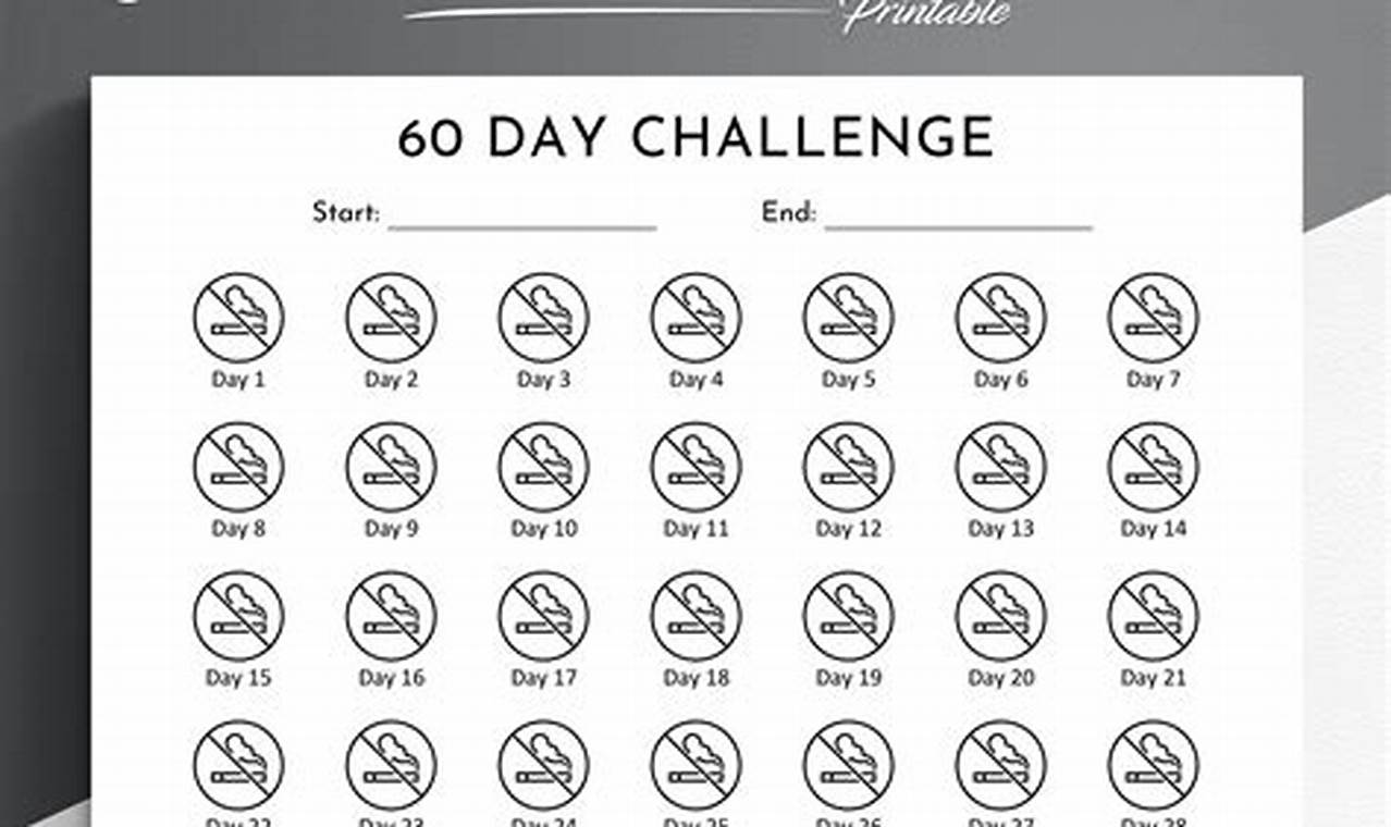 50 Day Quit Smoking Calendar