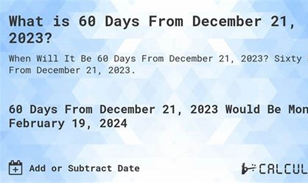 60 Days From December 21 2024