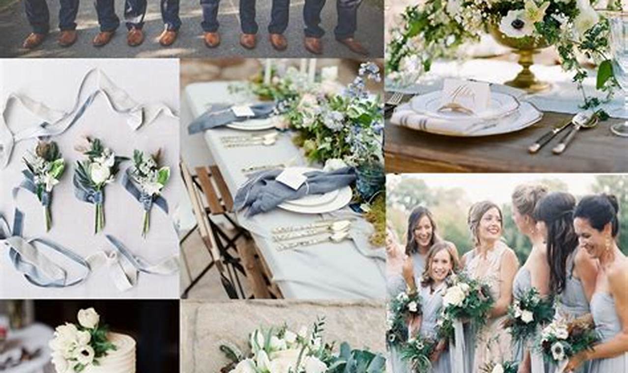 Unveil the Enchanting World of Dusty Blue: 7 Color Palettes to Captivate Your Wedding