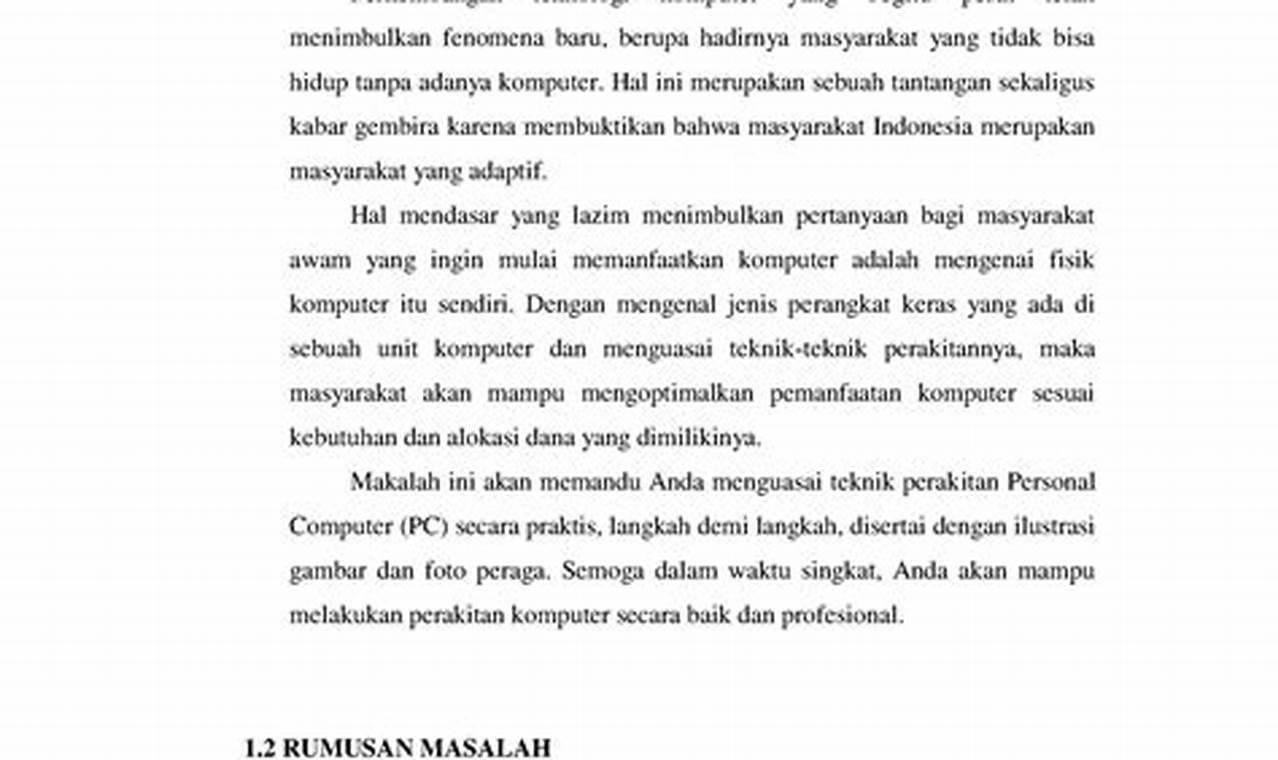 7 rekomendasi latar belakang makalah perakitan komputer