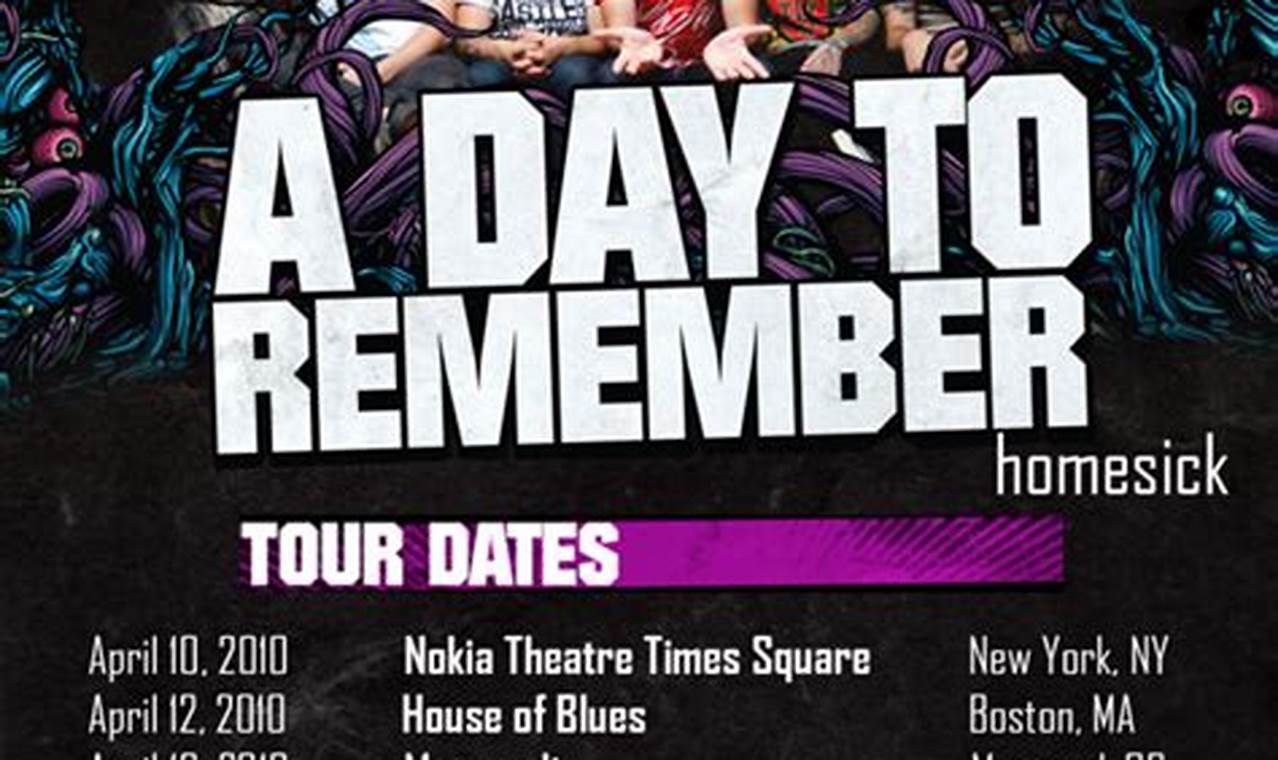 A Day To Remember Tour Dates 2024 Calendar