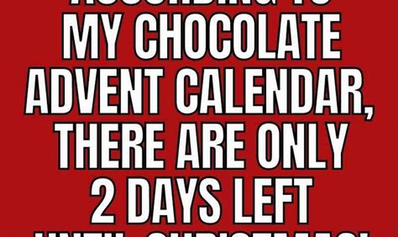 According To My Chocolate Advent Calendar Meme
