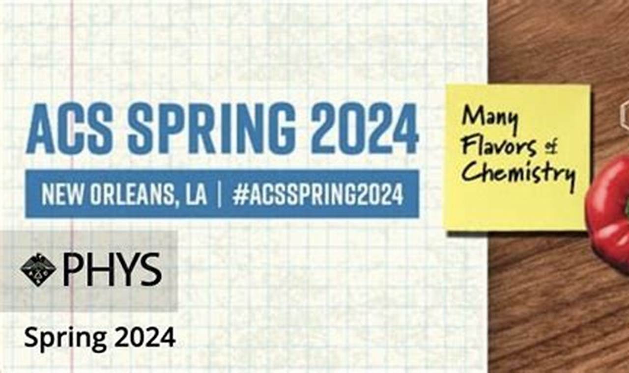Acs Spring 2024 Dates