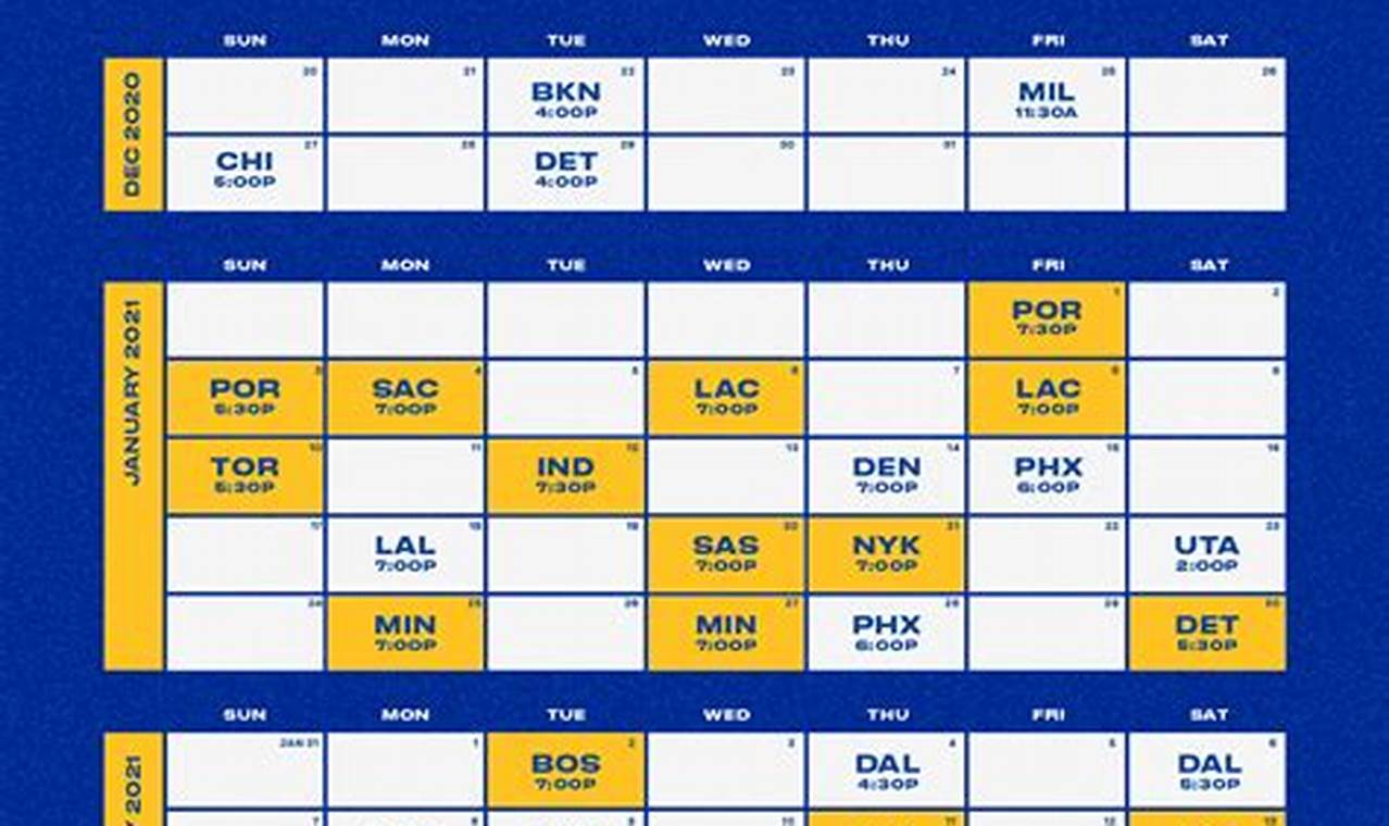 Add Golden State Warriors Schedule To Calendar