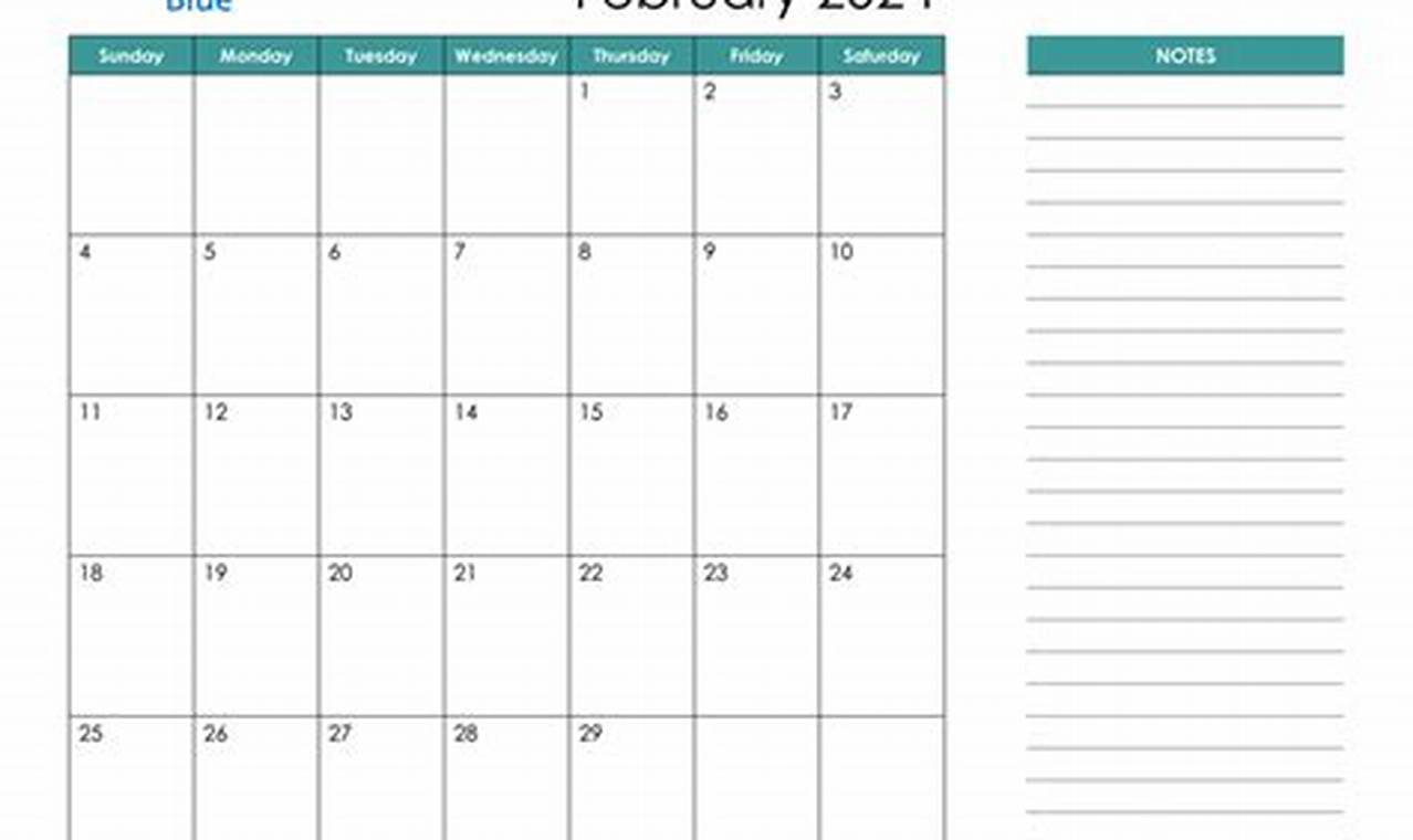 Add Reminders And Notes To My February 2024 Calendar Printable 1