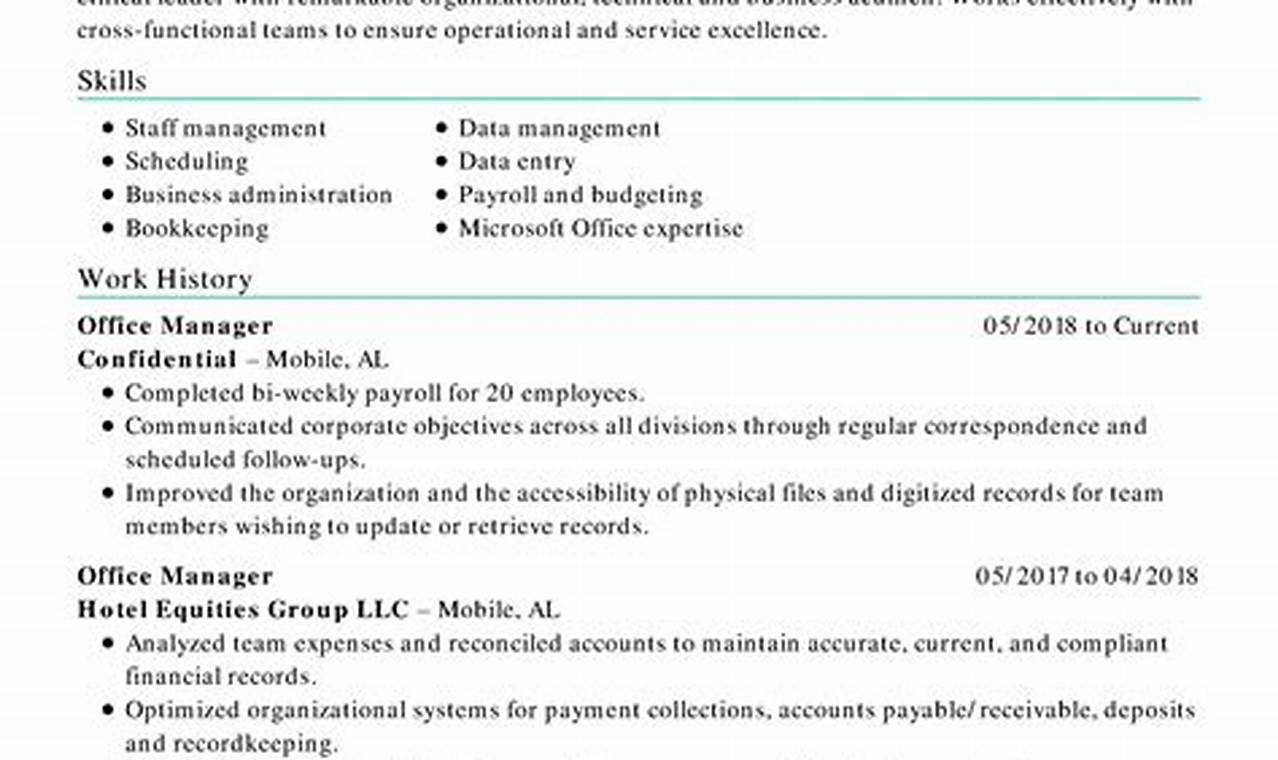 Administrative Professional Summary Examples