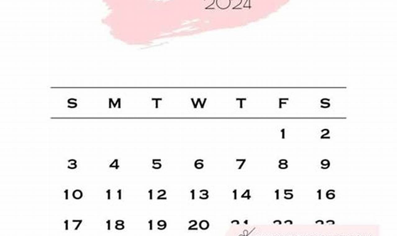 Aesthetic March 2024 Calendar Google