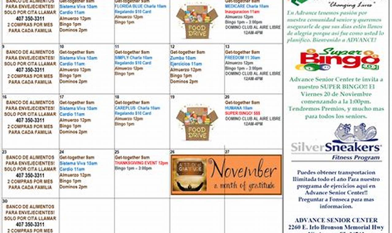 Agawam Senior Center Activities Calendar