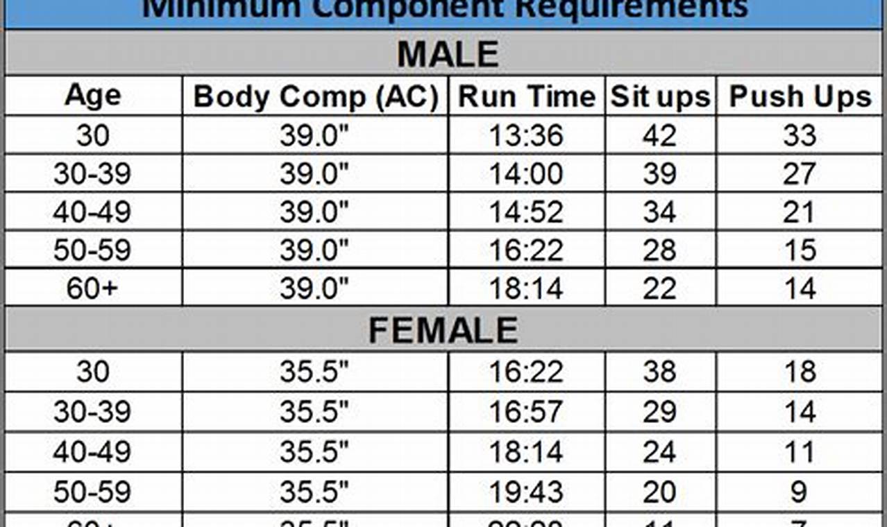 Air Force Female Pt Standards 2024