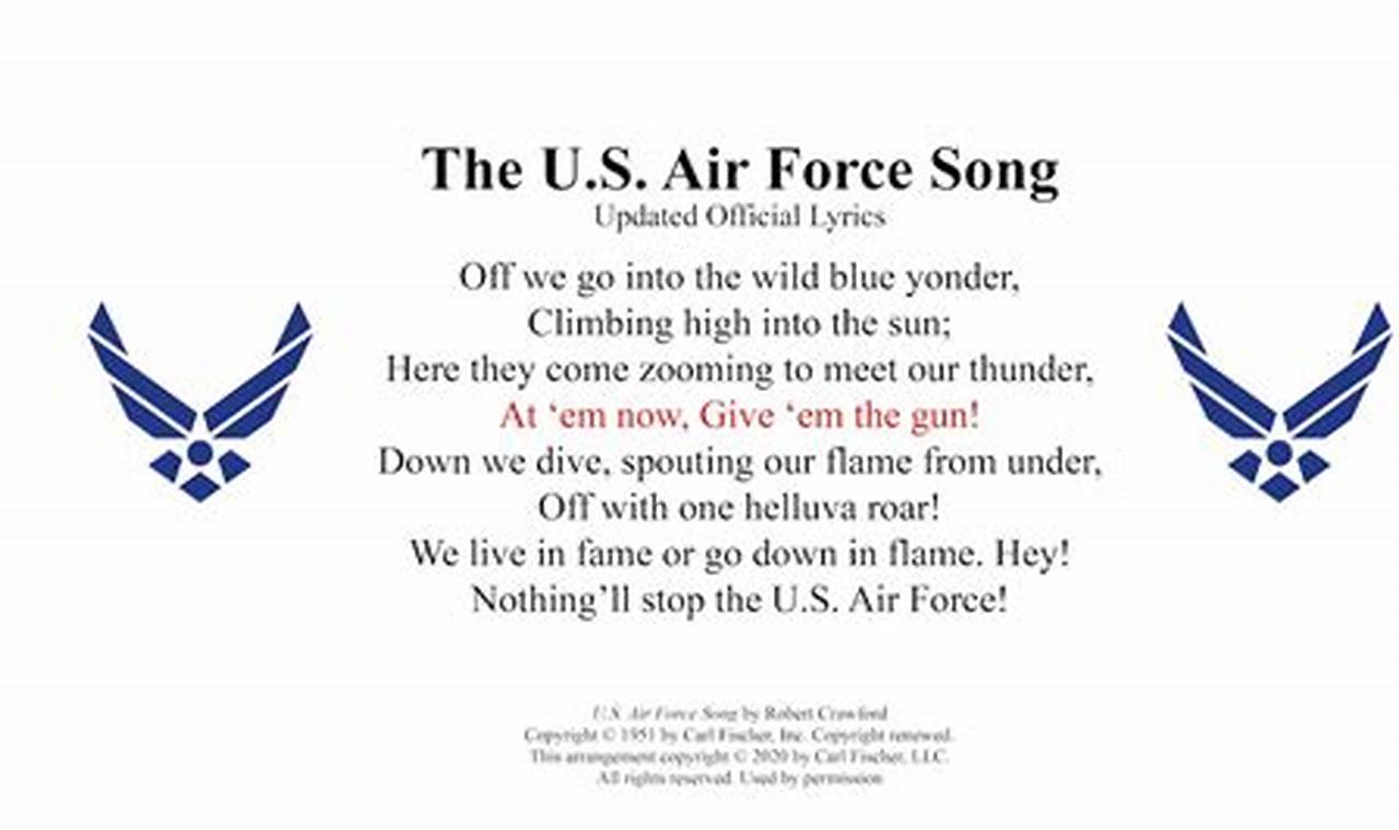 Air Force Song Lyrics 2024