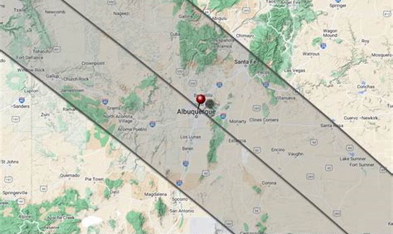 Albuquerque Eclipse Weather Map