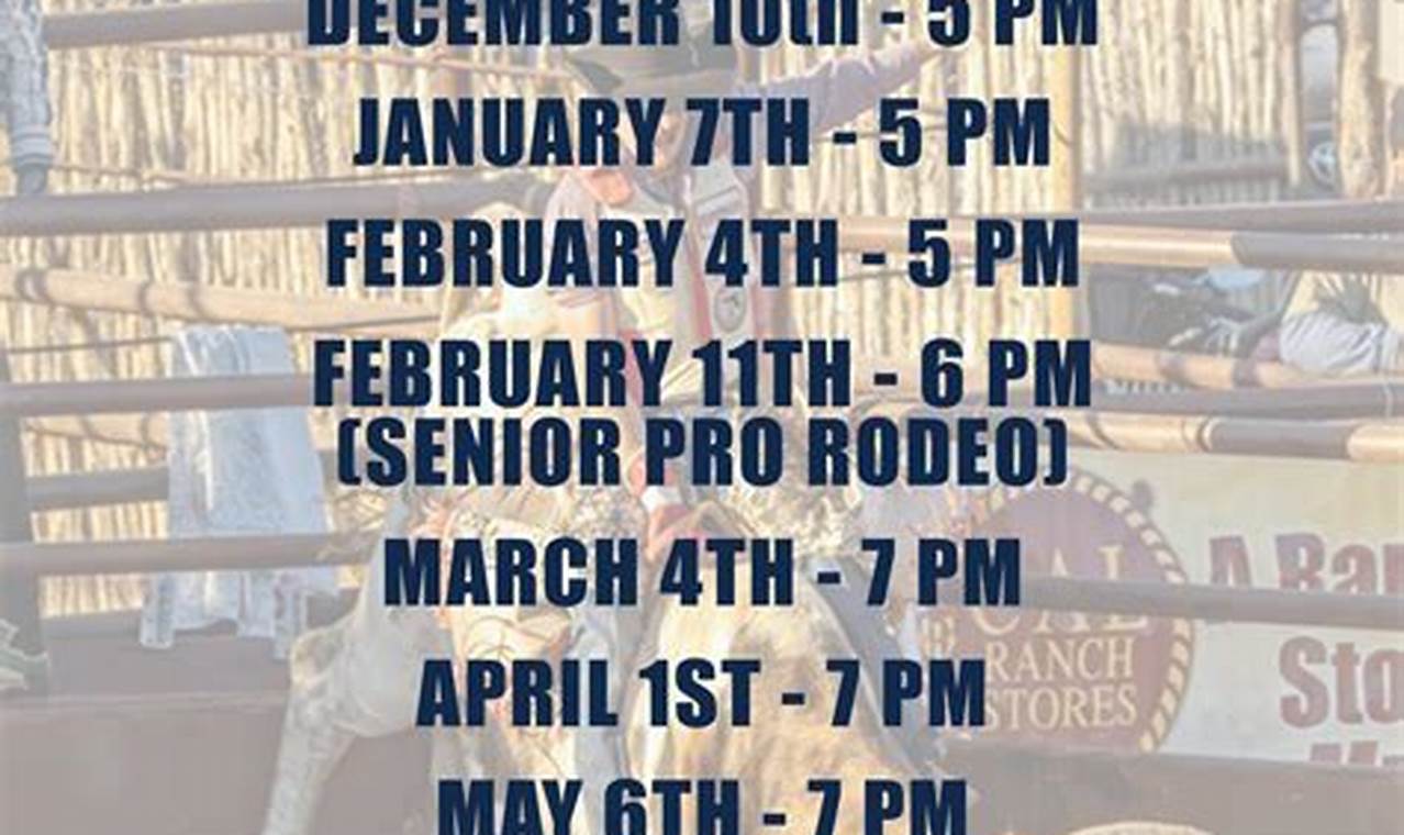 All American Rodeo Company Schedule 2024