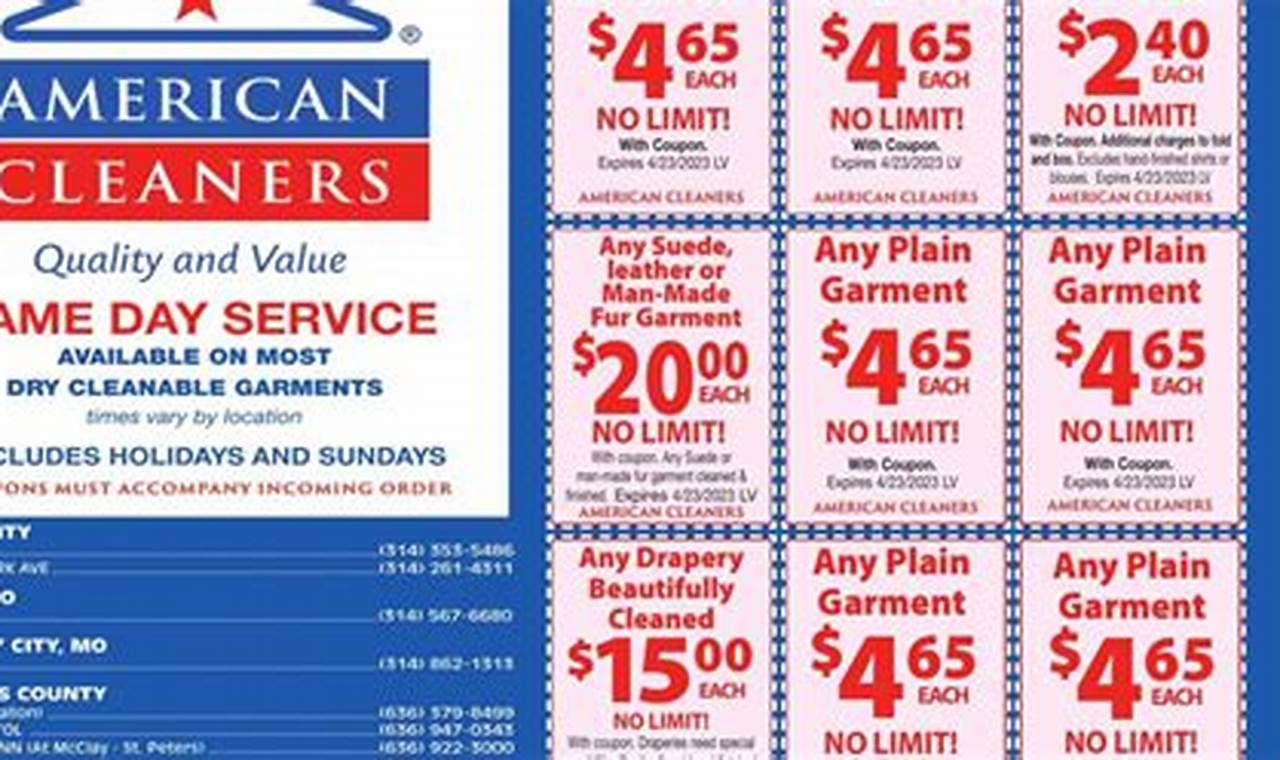 American Cleaners Coupons 2024 Printable Pdf
