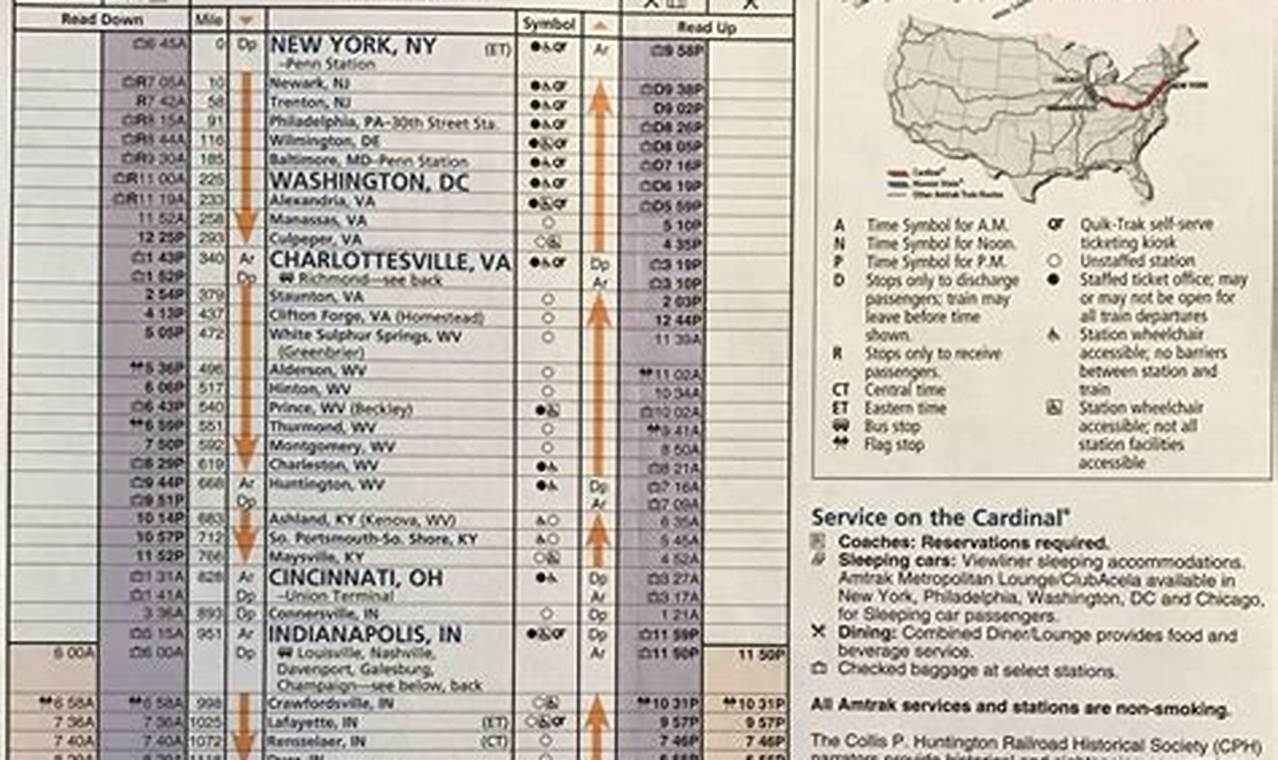Amtrak Cardinal Schedule 2024
