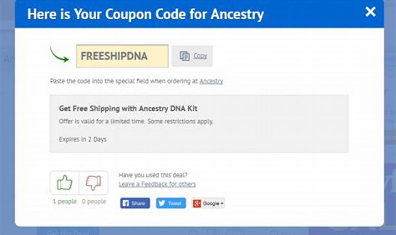 Ancestry Coupon 2024